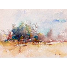 Ejaz Khan, 11 x 15 Inch, Water Color on Paper, Abstract Painting, AC-EJK-006